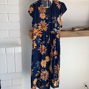 Nordstrom Leith Floral Midi Dress